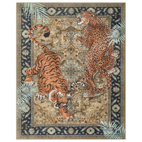 5x7/8x10 Tiger Leopard Print Area Rug#Color_Brown