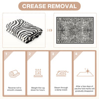 5x7 Zebra Print Washable Area Rug