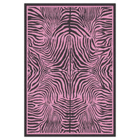 5x7 Zebra Print Washable Area Rug#Color_Light Pink