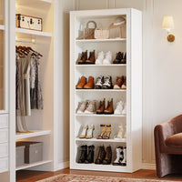 6-Tier Shoe Organizer Rack, 75" Shoe Cabinet with Open Storage for Entryway