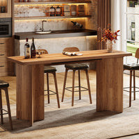 62.99" Bar Table, Modern Long Kitchen Bar Unit for Pub
