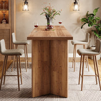 62.99" Bar Table, Modern Long Kitchen Bar Unit for Pub