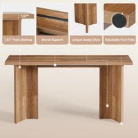 62.99" Bar Table, Modern Long Kitchen Bar Unit for Pub