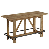 63" Bar Table, Counter Height Pub Dining Table with Footrest
