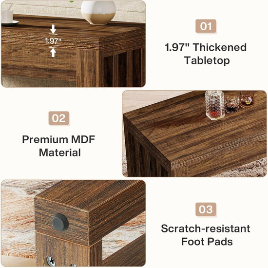 63" Bar Table, Farmhouse Counter Height Pub Dining Table for Bistro