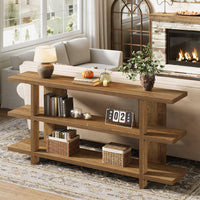 63" Console Table, 3-Tier Narrow Entryway Table Accent Furniture
