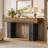 63" Console Table, Farmhouse Entryway Table Behind The Couch