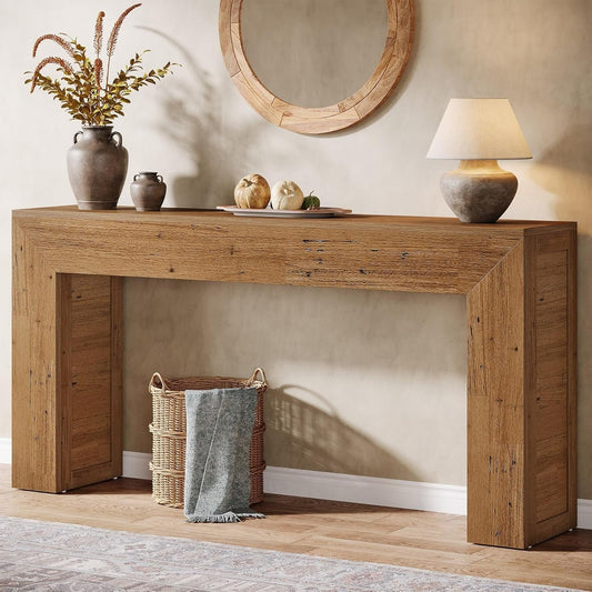 63" Console Table,Farmhouse Sofa Table Entry Table for Hallway