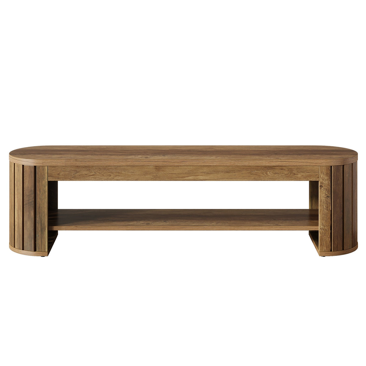 63" Entryway Bench, 2-Tier Narrow Shoe Bench with Shoe Storage