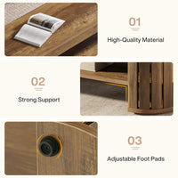 63" Entryway Bench, 2-Tier Narrow Shoe Bench with Shoe Storage