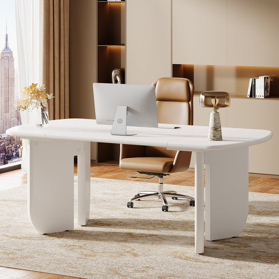 63" Executive Desk, Morden Computer Desk with Ample Space for Office