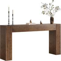 63"Solid Wood Console Table,  Farmhouse Sofa Table Behind Couch for Entryway