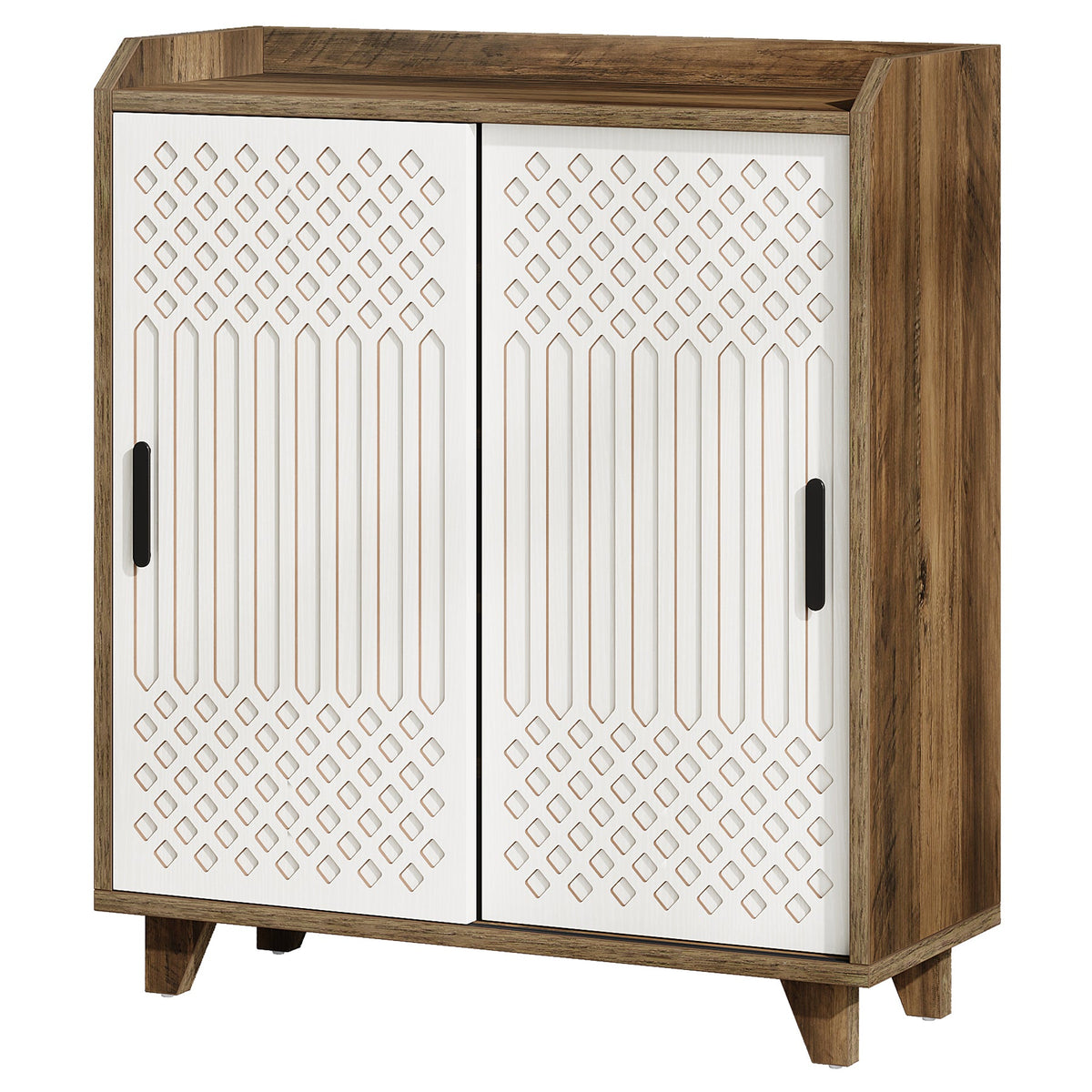 Farmhouse Sideboard Buffet Cabinet with Sliding Doors & Adjustable Shelves