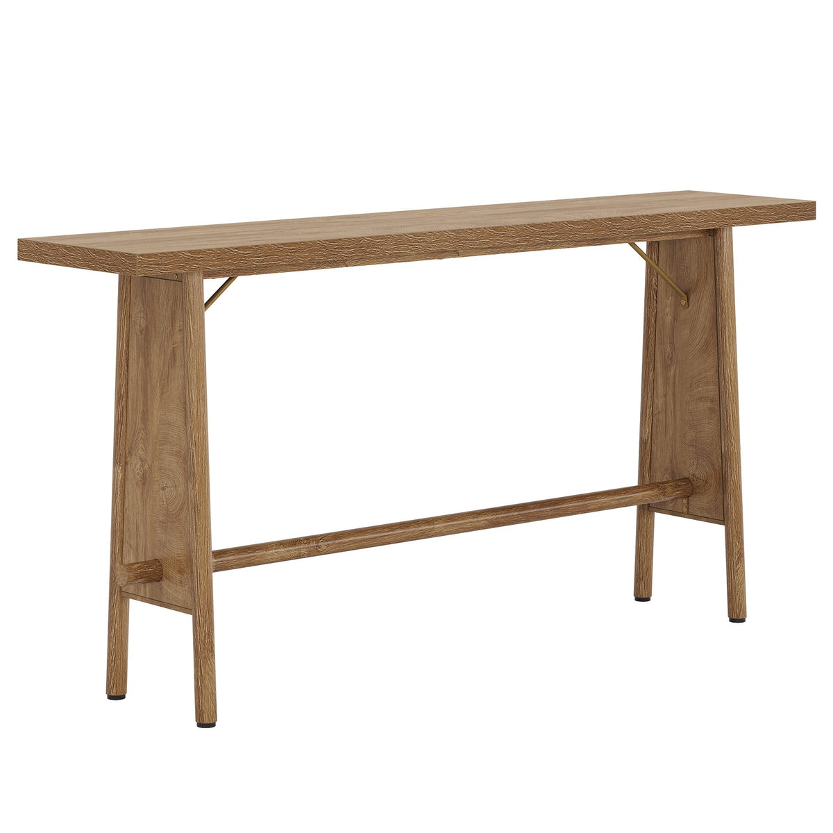63" Console Table, Modern Entryway Sofa Table with Metal Legs