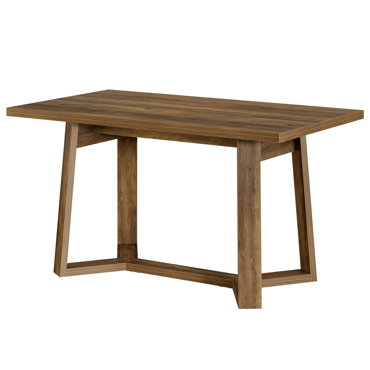 47" Dining Table for 4, Rectangular Kitchen Table with Sturdy Base