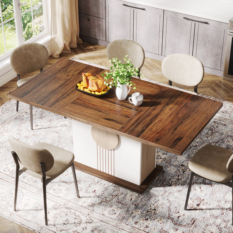 Farmhouse Wood Kitchen Table