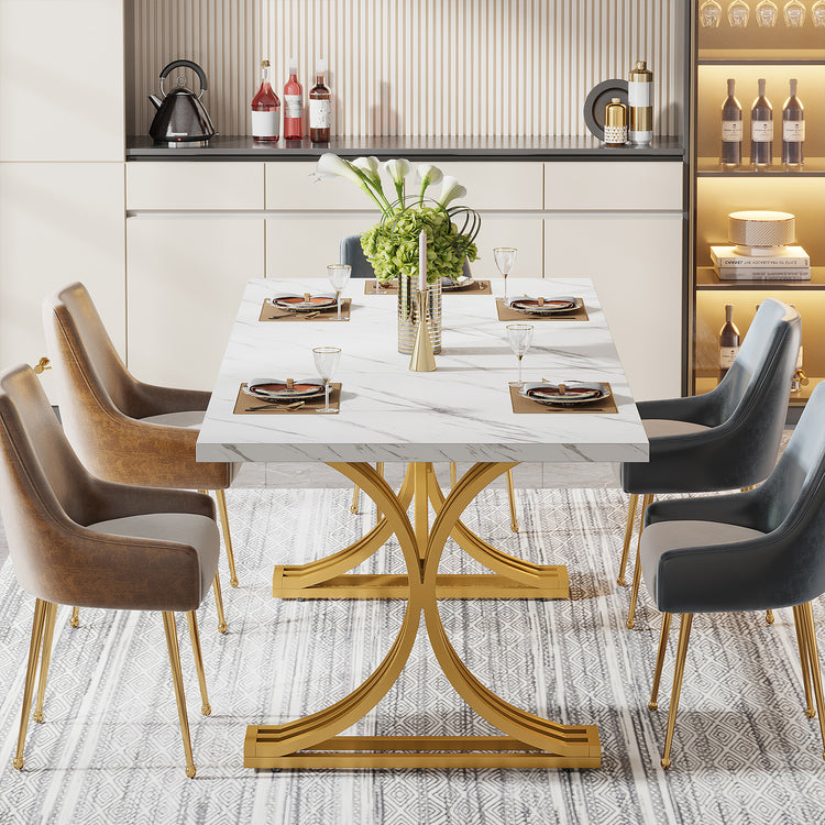 Marble Top Modern Dining Table