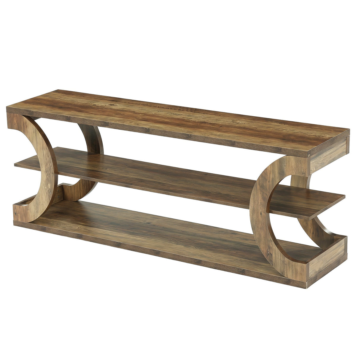 3-Tier Console Table, 63" Farmhouse Entryway Sofa Table for Hallway