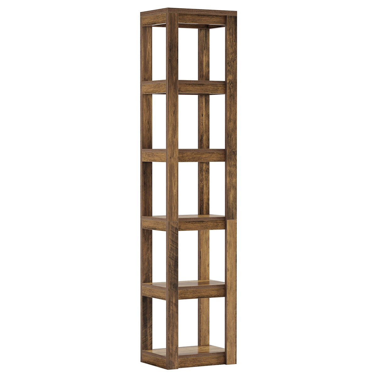 70.86" Bookshelf, 6-Tier Narrow Bookcase Corner Shelf Storage Racks for Home Office