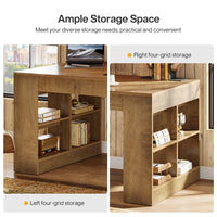 70.8" Executive Desk, Modern Office Computer Desk with Storage Shelves
