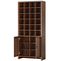 70.8" Shoe Cabinet, Freestanding Shoe Rack with 24 Storage Cubbies & 3 Hidden Shelves