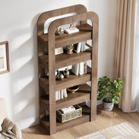 70.9" Bookshelf, 5-Tier Bookcase Storage Unit with Open Shelves