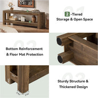 70.9" Farmhouse TV Stand, Wood Entertainment Center for 65/70/80/85-Inch TVs