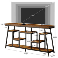 70.9" TV Stand, Media Console Entertainment Center with Storage Shelves