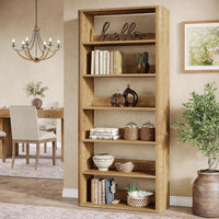 70.9" Tall Bookcase, 6-Tier Floor Standing Bookshelves with Storage Shelves