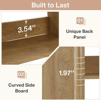 70.9" Tall Bookcase, 6-Tier Floor Standing Bookshelves with Storage Shelves