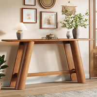 70.9" Wood Console Table, Narrow Sofa Table Behind Couch Entryway Furniture