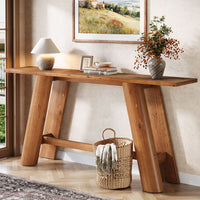 70.9" Wood Console Table, Narrow Sofa Table Behind Couch Entryway Furniture