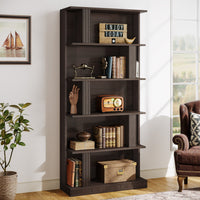 70" Bookshelf, 5-Tier Modern Bookcase with Open Display Shelves