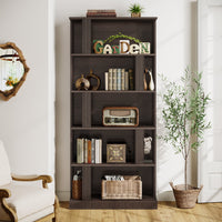 70" Bookshelf, 5-Tier Modern Bookcase with Open Display Shelves