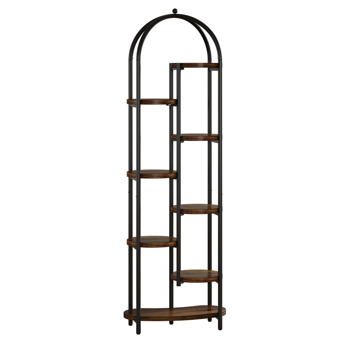 70" Tall Plant Stand Indoor, 8-Tier Arched Plant Shelf Corner Display Rack with Metal Frame
