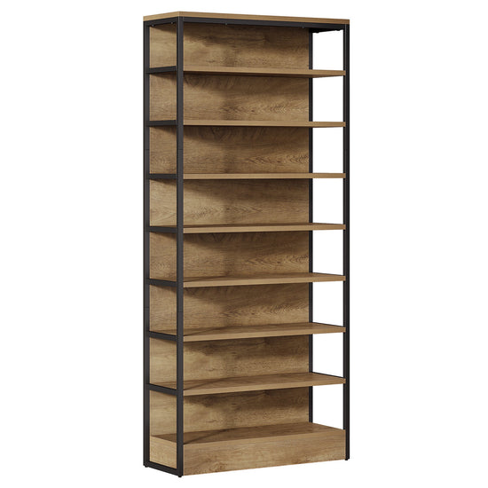 71" Bookshelf, 8-Tier Etagere Bookcase with Open Storage Organizer Shelving