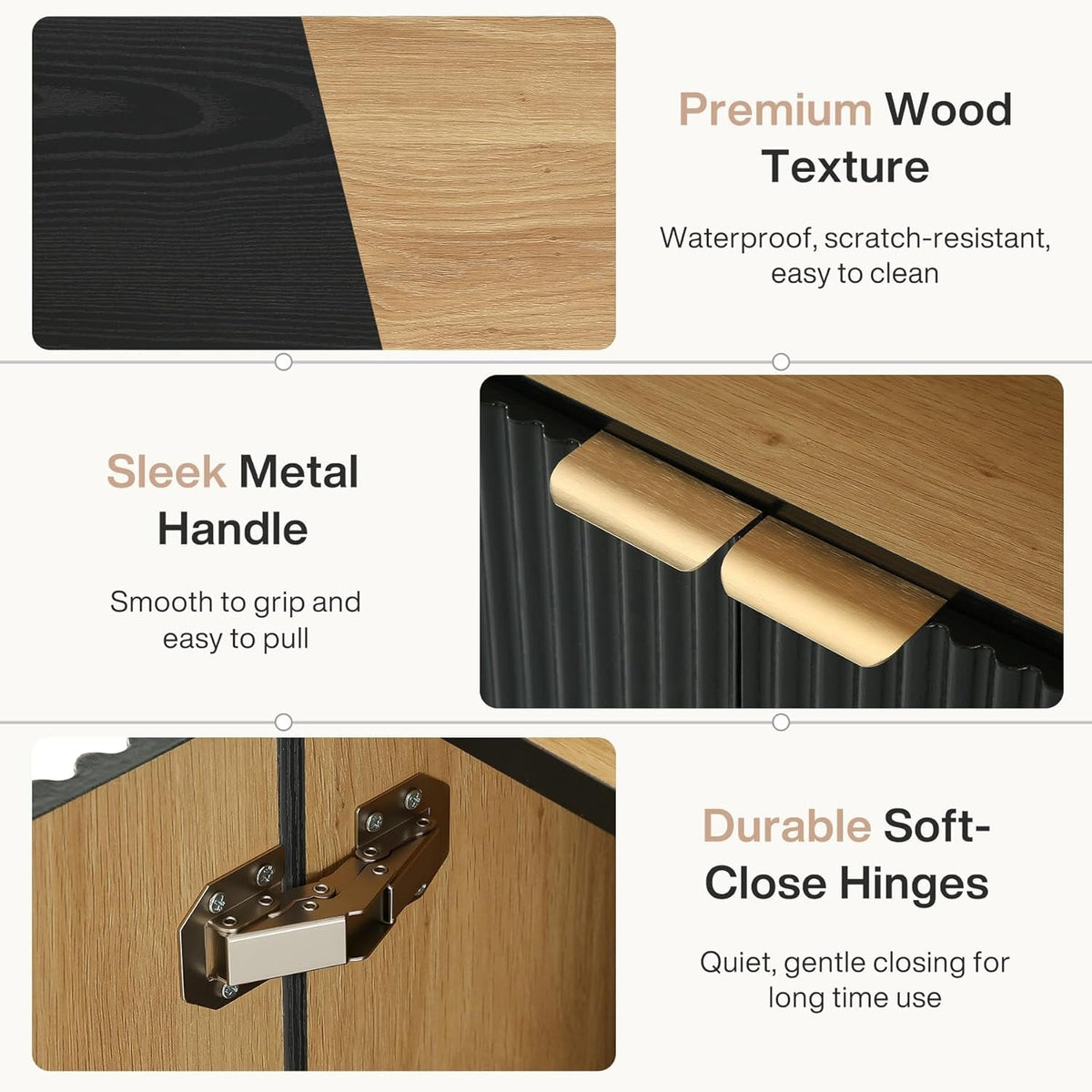 71" Tall Bookcase, 5-Tier Arched Bookshelf with Storage Cabinet and Fluted Doors