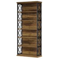 72" Tall Bookshelf, 6-Tier Industrial Etagere Bookcase with Open Storage Shelves