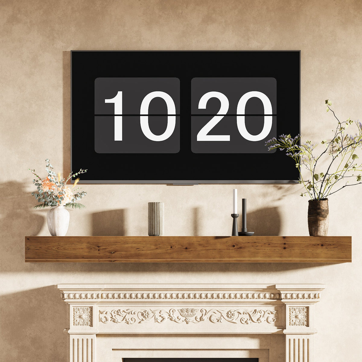 74.8" Fireplace Mantel Shelf, Wall Mounted Floating Shelves Display Shelves