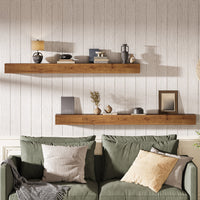 74.8" Fireplace Mantel Shelf, Wall Mounted Floating Shelves Display Shelves