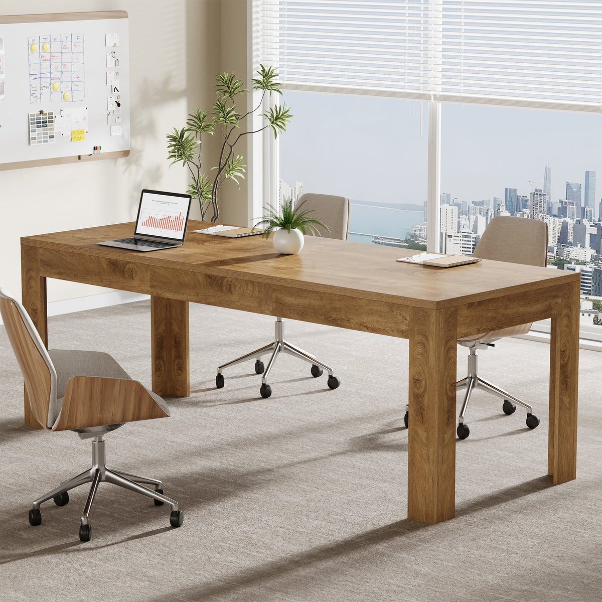 78.7" Executive Desk, 2-Person Desk Computer Office Desk Workstation