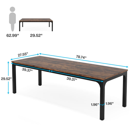 78.7" Extra Long Computer Desk, Rectangle Executive Desk Conference Table