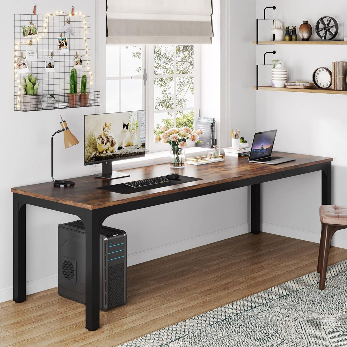 78.7" Extra Long Computer Desk, Rectangle Executive Desk Conference Table