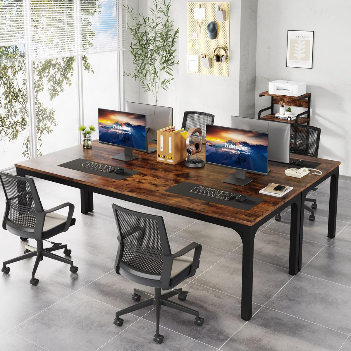 78.7" Extra Long Computer Desk, Rectangle Executive Desk Conference Table