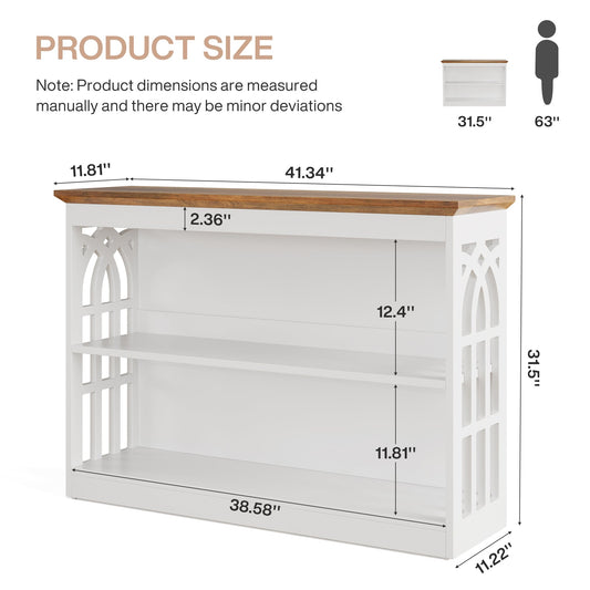 3-Tier Console Table, 41.34" Modern Entryway Sofa Table Behind the Couch