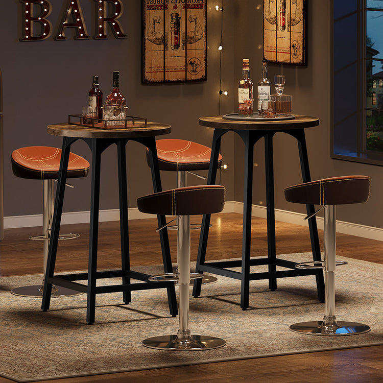 Round Bar Table, 35.4" Tall Cocktail Counter Height Dining Table