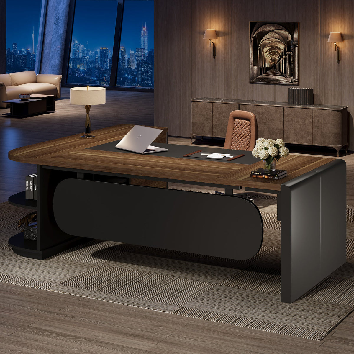 #Color_Light Walnut & Black