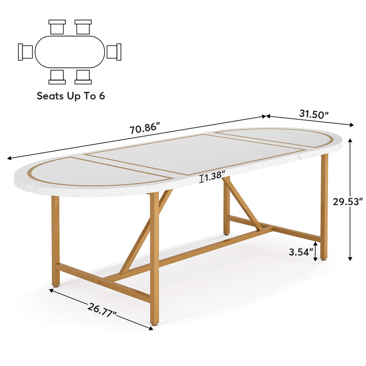 Oval-Shaped Conference Table