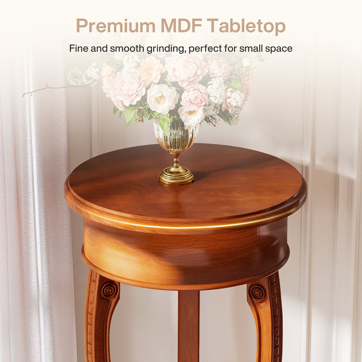 2-Tier Plant Stand, Round Flower Pot Stand Indoor with Geometric Shelves