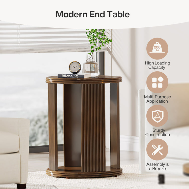 Round Side Table Nightstand